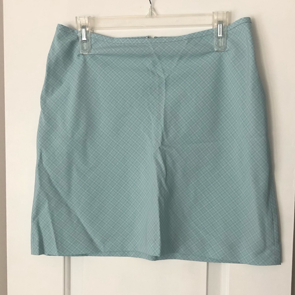 H&M mini skirt -pale blue plaid pattern